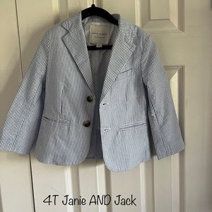 Boys 4T Janie and Jack Seersucker Blazer